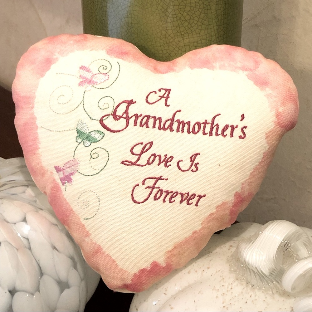 Heart shaped A Grandmother’s Love is Forever pillow
